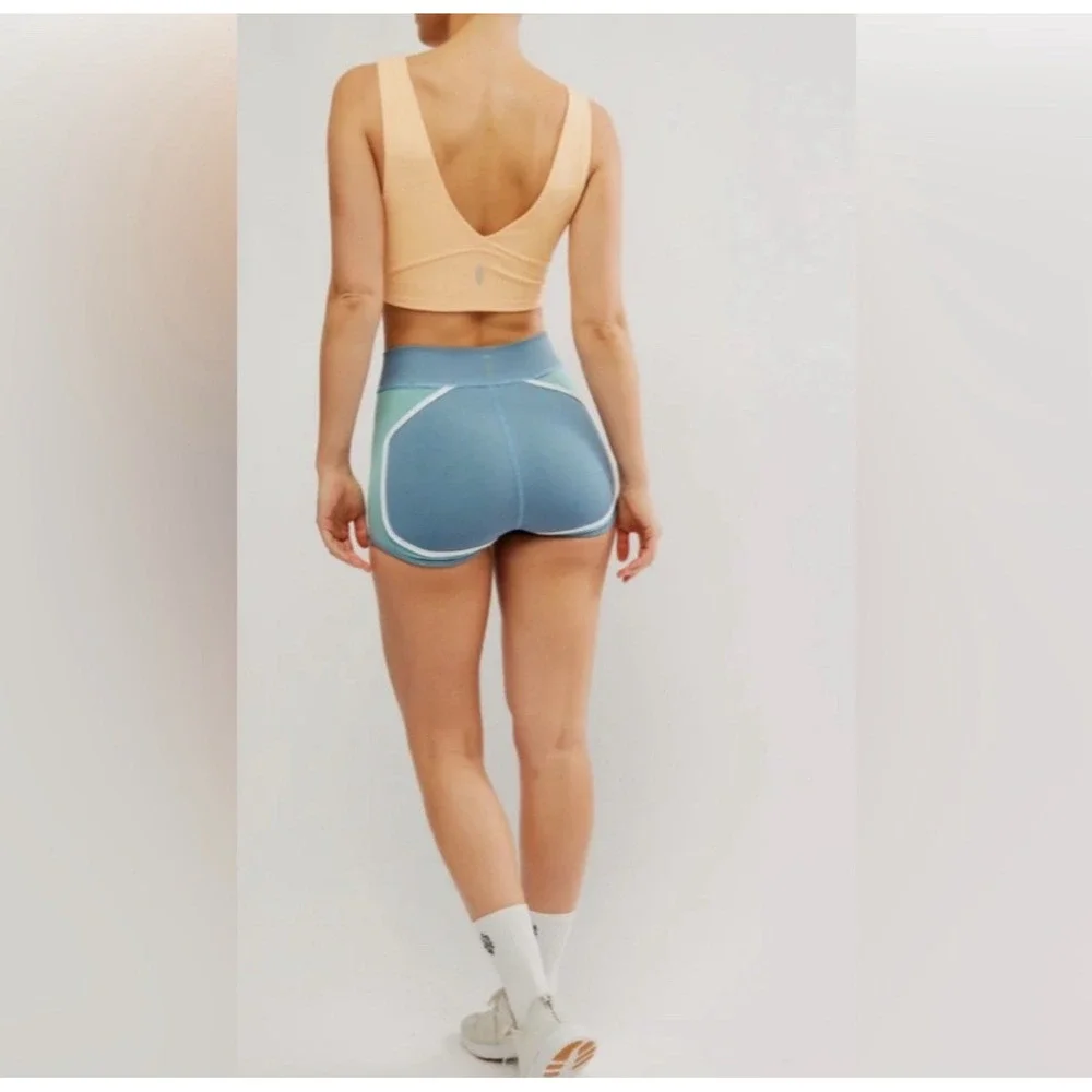 Free People FP Movement Women's XS/S There You Go‎ Run Shorts Blue Teal New NWOT